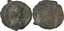 Rome - Valentinien II - C. 385 - Nummus AE4 - R/ Porte De Camp GLORIA REIPVBLICAE - RARE - 04-135 - Der Spätrömanischen Reich (363 / 476)