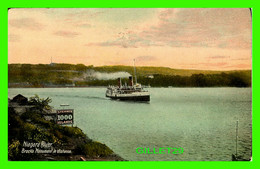 THOUSAND ISLAND, ONTARIO - NIAGARA RIVER - ANIMATED WITH A SHIP - BROCK'S MONUMENT IN DISTANCE - TRAVEL IN 1905 - PUGH - - Thousand Islands