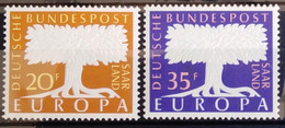 EUROPA 1957 - SARRE                   N° 384/385                       NEUF** - 1957