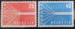 EUROPA 1957 - SUISSE                   N° 595/596                       NEUF** - 1957