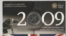 GRAN BRETAÑA  5 Pounds - (XXX Olympiad, Countdown 3) Copper-nickel • 28.28 G • ⌀ 38.61 Mm KM# 1121 - 5 Pond