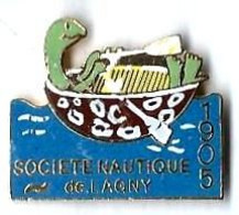 SOCIETE NAUTIQUE DE LAGNY - TORTUE SUR LE DOS - 0705 - Verso : WINNER - Roeisport