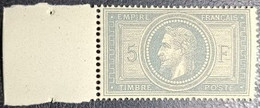 NAPOLEON LAURE - N°33 - 5F Empire - Bord De Feuille - Neuf** FAUX - 1863-1870 Napoleon III With Laurels