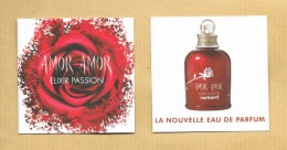 Carte Parfumée Perfume Card AMOR AMOR ELIXIR PASSION * CACHAREL * R/V - Modern (ab 1961)
