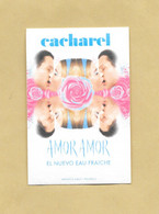 Carte Parfumée Perfume Card AMOR AMOR * CACHAREL* R/V *** ESPAGNE *** 1 EX - Modern (ab 1961)