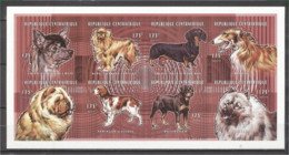 Centrafrica 1998, Dogs, 8val In BF IMPERFORATED - Honden
