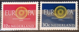 EUROPA 1960 - PAYS-BAS                    N° 726 (**) /727 (*) - 1960