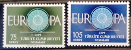 EUROPA 1960 - TURQUIE                    N° 1567 (*) /1568 (**) - 1960