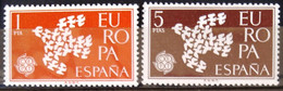 EUROPA 1961 - ESPAGNE                    N° 1044/1045                    NEUF** - 1961