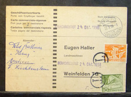 Switzerland - Taxed Stationery Response Card 1958 Eschen - Postage Due