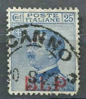 REGNO B.L.P. 1921 25 C. I TIPO N. 3 USATO CENTRATO  F.TO RAYBAUDI VIGNATI - Used