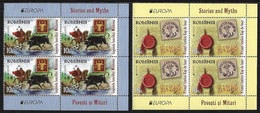 RUMANIA /ROMANIA /RUMÄNIEN /ROUMANIE  -EUROPA 2022-"LEYENDAS Y MITOS".- TWO BLOCKS Of 4 STAMPS -DER - 2022