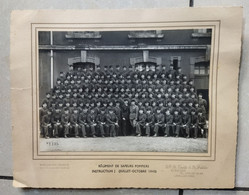 Photographie Originale Régiment De Sapeurs Pompiers Instruction J (Juillet-Octobre 1943) Ets H. Tourte & M. Petitin - Firemen
