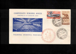 Italy / Italia 1960 European Bowls Championship Torino Interesting Cover - Boule/Pétanque