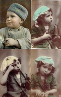 Enfant Jeune Fumeur De Pipe 4 CARTES Oranotypie Berlin 1904 - Sonstige & Ohne Zuordnung