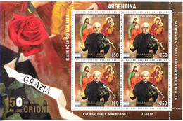 #75111 ARGENTINE,ARGENTINA 2022 DON ORIONE JOINT ISSUE ITALIA-VATICANO-S.O.MALTA S/S MNH                             MNH - Nuevos