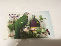 (5 H 6) Australia Post - Doves & Pigeons - Presentation Folder (with 4 Postally Use Stamps On Paper) - Usati