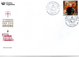 #75112A ARGENTINE,ARGENTINA 2022 DON ORIONE JOINT ISSUE ITALIA-VATICANO-S.O.MALTA RELIGION STAMP FDC - Neufs