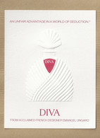 Carte Parfumée Perfume Card * DIVA * UNGARO * 1993 *** 1 EX - Modern (ab 1961)