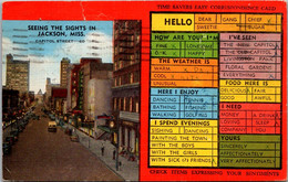 Mississippi Jackson Seeing The Sights Time Savers Easy Correspondence Card 1946 - Jackson