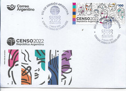 #75106 ARGENTINE,ARGENTINA 2022 POBLATION CENSUS FDC - Neufs