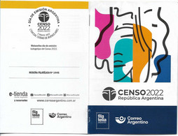 #75107 ARGENTINE,ARGENTINA 2022 POBLATION CENSUS POST OFFICIAL BROCHURE - Unused Stamps