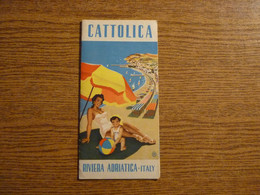 Cattolica - Italie - Dépliant Touristique Ancien 4 Volets Doubles - Format Plié 10,5 X 21,5 Cm Environ. - Tourism Brochures