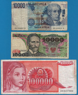 LOT BILLETS 3 BANKNOTES: YUGOSLAVIA - POLAND - ITALIA - Lots & Kiloware - Banknotes