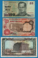 LOT BILLETS 3 BANKNOTES: LIBAN - NIGERIA - THAILAND - Lots & Kiloware - Banknotes