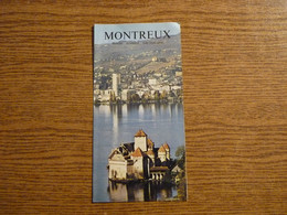 Montreux - Suisse - Dépliant Touristique Ancien 2 Volets - Programme Séjour - Format Plié 10,5 X 21 Cm Env. - Tourism Brochures