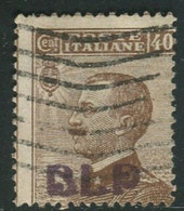 REGNO B.L.P. 1921 40 C. I TIPO N. 4B USATO F.TO VIGNATI/RAYBAUDI - Used