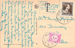 COB TX67 Sur Carte Postale De St Idesbald Villa Le Verseau - - Brieven En Documenten