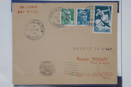 C1 FRANCE  BELLE LETTRE 1946 1ER FESTIVAL DE CANNES POUR RIO JANEIRO  +++PAS COURANT+AFFRANC. PLAISANT - 1960-.... Lettres & Documents