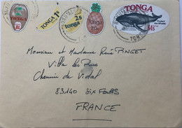 Océanie - Tonga - Lettre Pour Six Fours (France) - Timbres En Forme De Fruits - Mai 1984 - Tonga (1970-...)