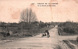 10165   La Sortie De BOULOIRE CIRCUIT DE LA SARTHE (voiture, Brouette, Citerne) (recto-verso) 72 Sarthe - Bouloire
