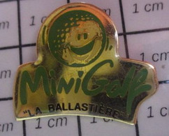 1515c Pin's Pins / Beau Et Rare / THEME : SPORTS / MINI-GOLF LA BALLASTIERE Aujourd'hui Et Demain !! - Golf