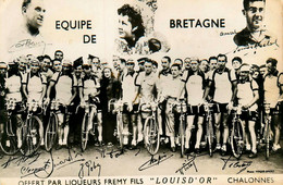 Cyclisme * Equipe De Bretagne * Coureurs Cyclistes * Offert Par Liqueurs FREMY Fils LOUIS D'OR à Chalonnes * Cycliste - Cyclisme