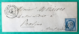 France N°60C Sur Lettre TAD Jouy-le-Chatel (73) 25.12.1875 + GC 1893 - (C528) - 1849-1876: Periodo Clásico