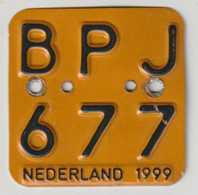 License Plate-nummerplaat-Nummernschild Moped-wheelchair Nederland-the Netherlands 1999 - Plaques D'immatriculation