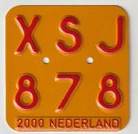 License Plate-nummerplaat-Nummernschild Moped-wheelchair Nederland-the Netherlands 2000 - Plaques D'immatriculation