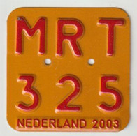 License Plate-nummerplaat-Nummernschild Moped-wheelchair Nederland-the Netherlands 2003 - Plaques D'immatriculation