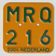 License Plate-nummerplaat-Nummernschild Moped-wheelchair Nederland-the Netherlands 2004 - Plaques D'immatriculation