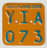 License Plate-nummerplaat-Nummernschild Moped-wheelchair Nederland-the Netherlands 2008 - Plaques D'immatriculation