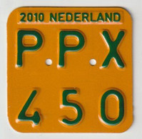License Plate-nummerplaat-Nummernschild Moped-wheelchair Nederland-the Netherlands 2010 - Placas De Matriculación