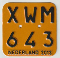 License Plate-nummerplaat-Nummernschild Moped-wheelchair Nederland-the Netherlands 2013 - Plaques D'immatriculation