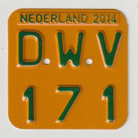License Plate-nummerplaat-Nummernschild Moped-wheelchair Nederland-the Netherlands 2014 - Plaques D'immatriculation