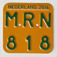 License Plate-nummerplaat-Nummernschild Moped-wheelchair Nederland-the Netherlands 2014 - Placas De Matriculación