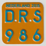 License Plate-nummerplaat-Nummernschild Moped-wheelchair Nederland-the Netherlands 2015 - Plaques D'immatriculation