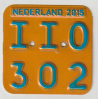 License Plate-nummerplaat-Nummernschild Moped-wheelchair Nederland-the Netherlands 2015 - Plaques D'immatriculation