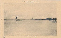 DAHOMEY ET DEPENDANCES - N° 11- PIROGUE A LA VOILE (CP DE CARNET) - Dahomey